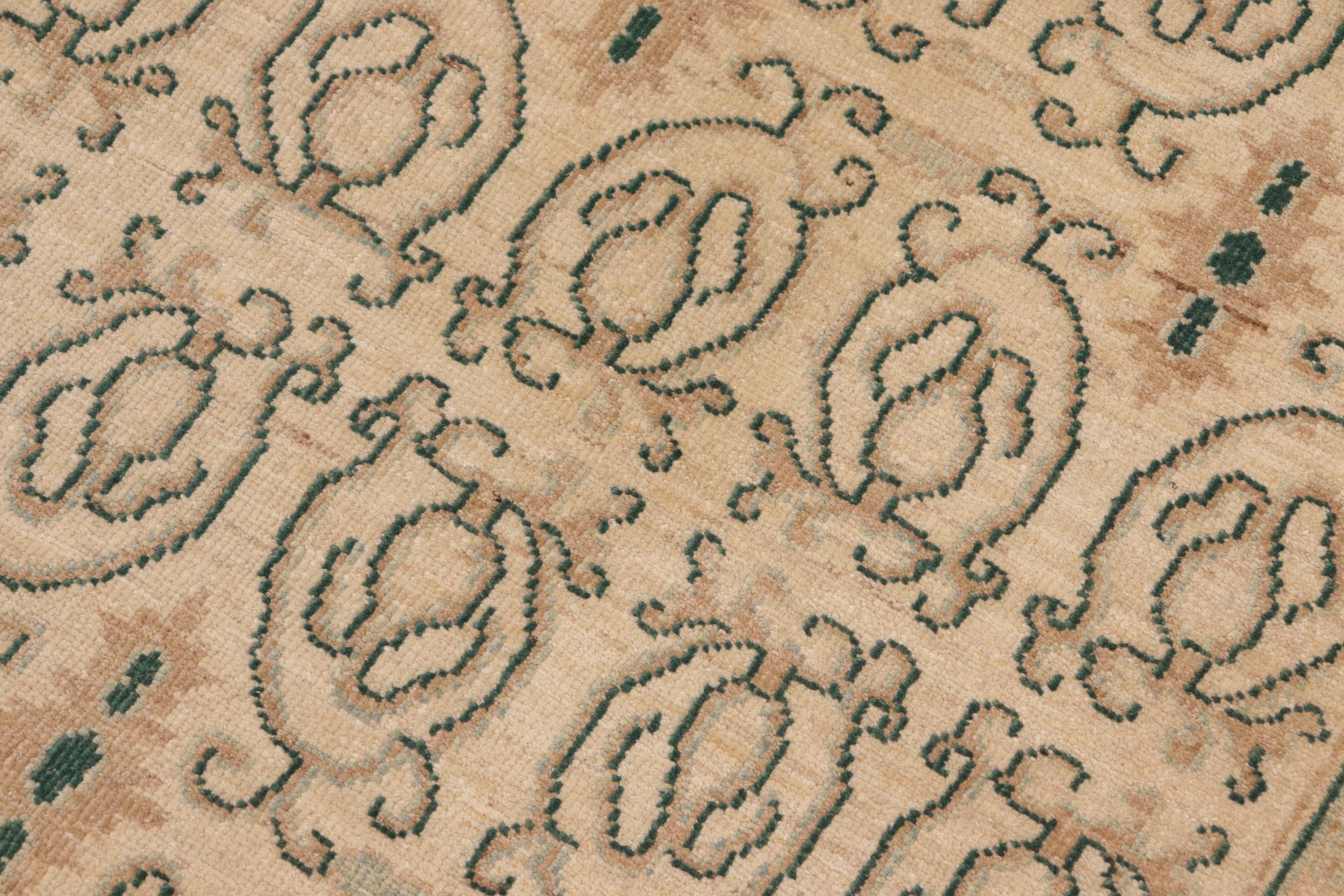 handmade Transitional Kafkaz Beige Lt. Brown Hand Knotted RECTANGLE 100% WOOL area rug 8' x 10'