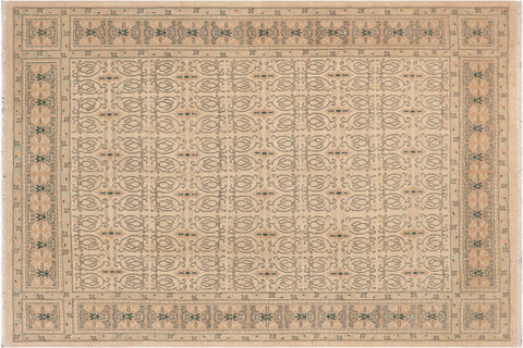 handmade Transitional Kafkaz Beige Lt. Brown Hand Knotted RECTANGLE 100% WOOL area rug 8' x 10'