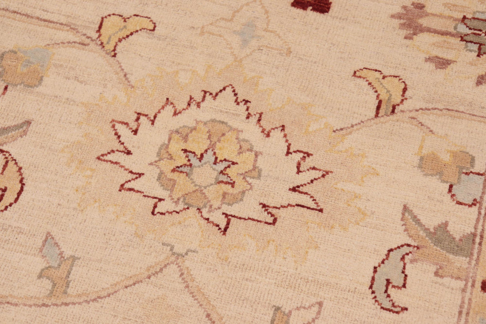handmade Traditional Kafkaz Beige Red Hand Knotted RECTANGLE 100% WOOL area rug 8x10