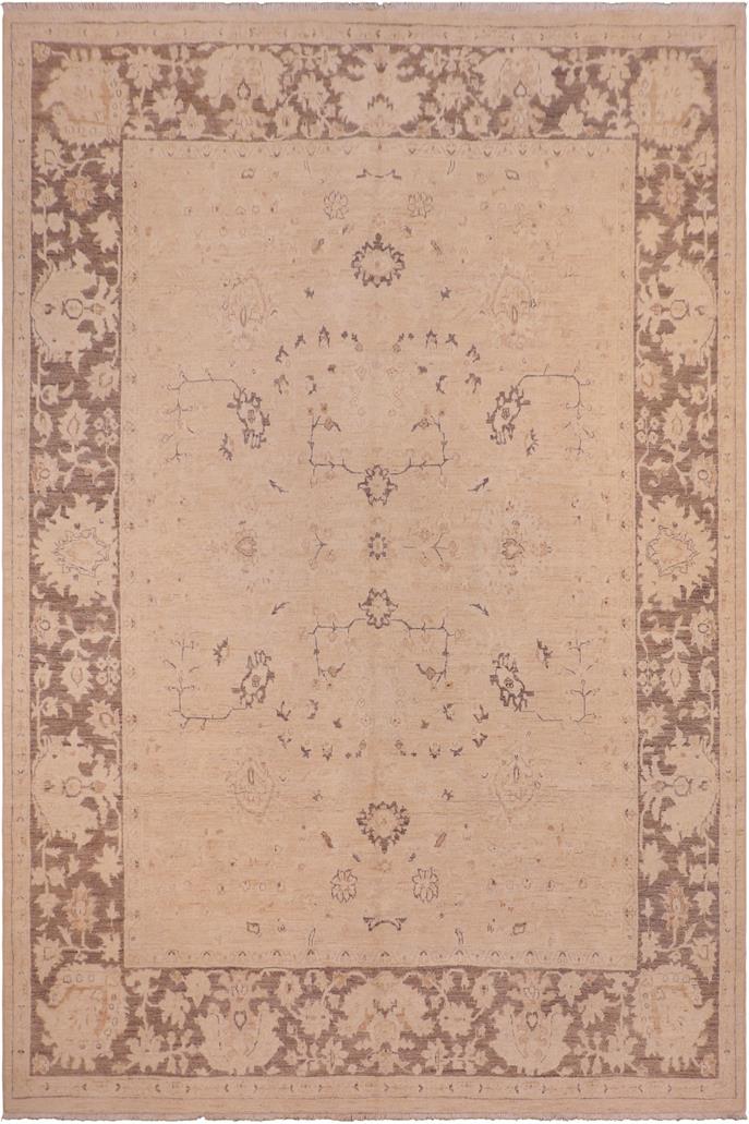 handmade Traditional Kafkaz Tan Brown Hand Knotted RECTANGLE 100% WOOL area rug 8 x 10