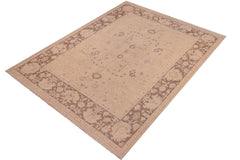 handmade Traditional Kafkaz Tan Brown Hand Knotted RECTANGLE 100% WOOL area rug 8 x 10