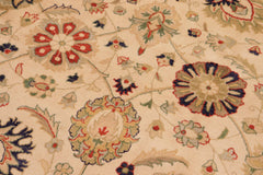 handmade Transitional Kashan Beige Tan Hand Knotted RECTANGLE 100% WOOL area rug 8' x 10'