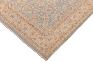 handmade Transitional Kafkaz Beige Tan Hand Knotted RECTANGLE 100% WOOL area rug 8' x 10'