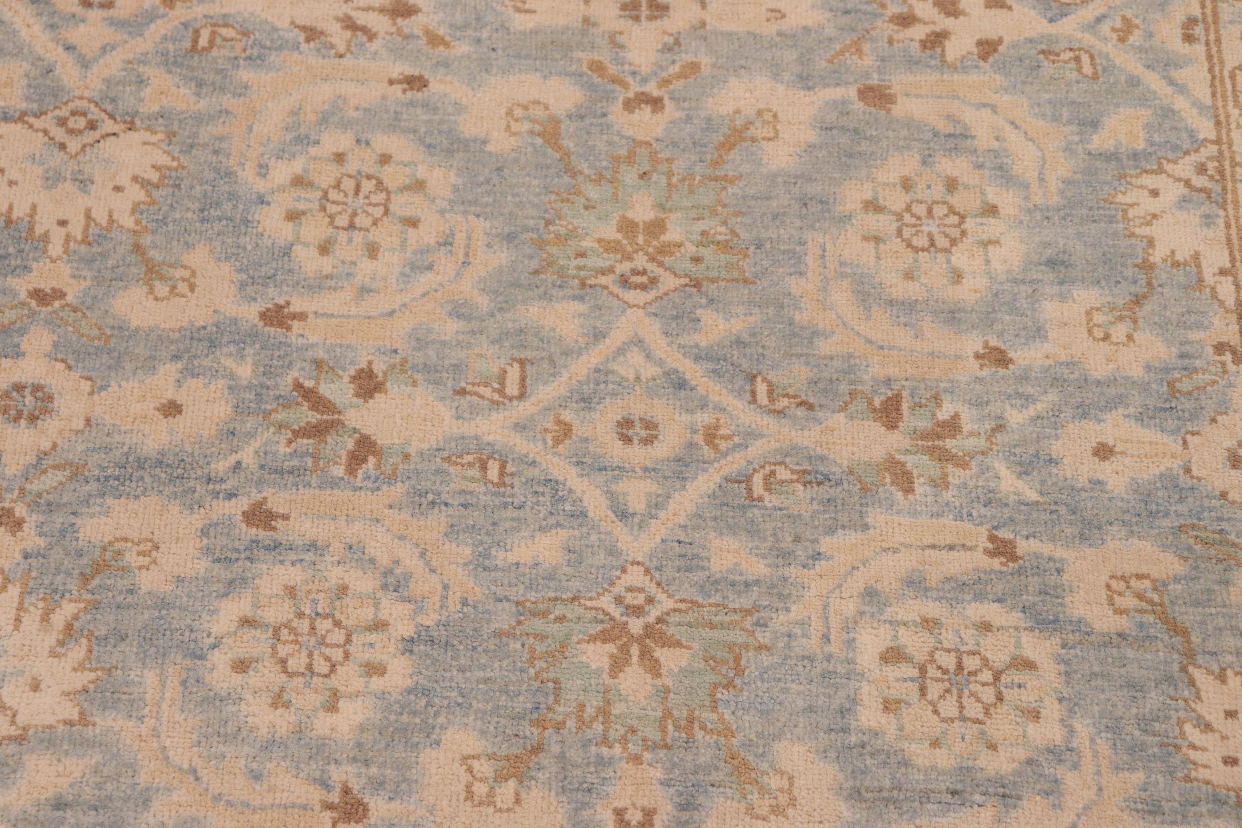 handmade Transitional Kafkaz Beige Tan Hand Knotted RECTANGLE 100% WOOL area rug 8' x 10'