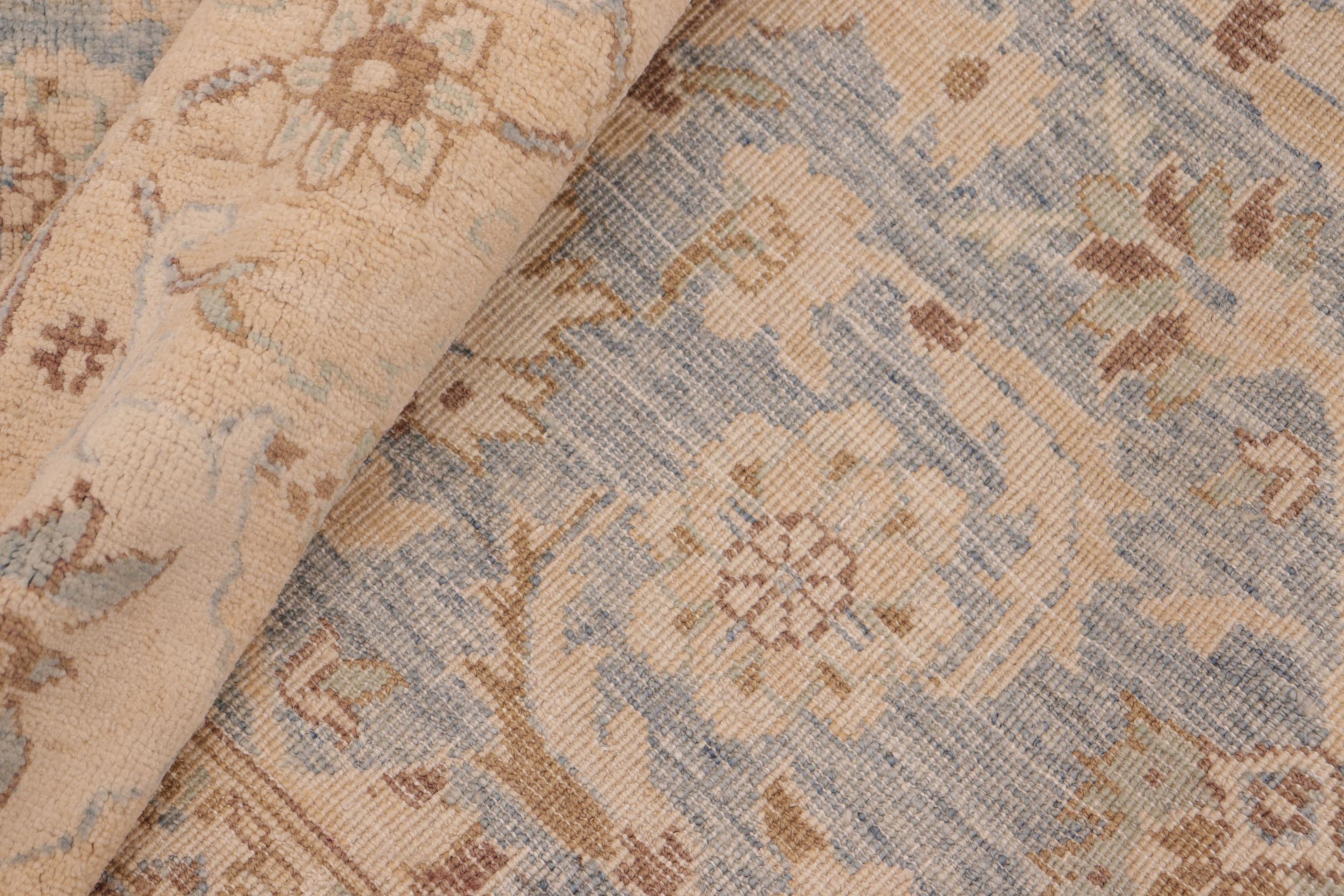 handmade Transitional Kafkaz Beige Tan Hand Knotted RECTANGLE 100% WOOL area rug 8' x 10'