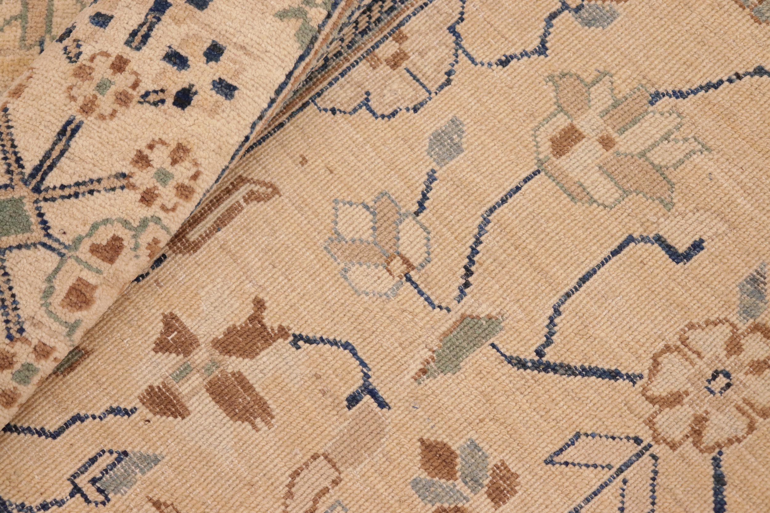 handmade Transitional Kafkaz Tan Beige Hand Knotted RECTANGLE 100% WOOL area rug 8' x 10'