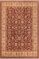 handmade Traditional Kafkaz Brown Beige Hand Knotted RECTANGLE 100% WOOL area rug 8 x 11