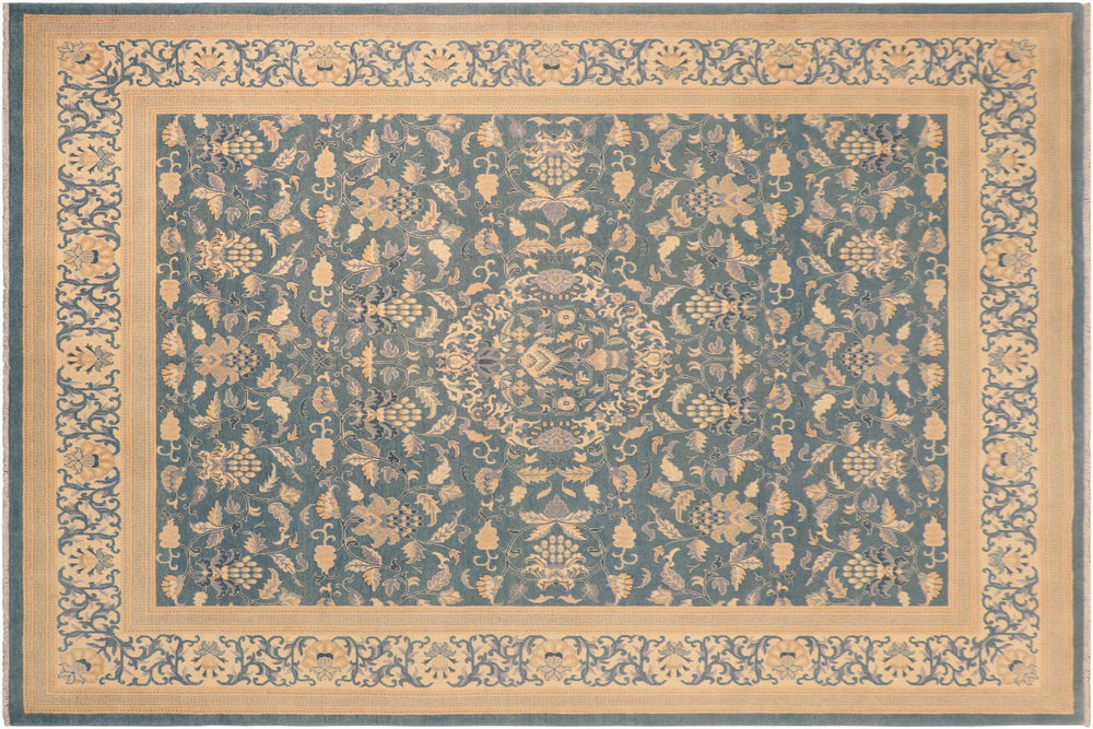 handmade Traditional Kafkaz Gray Tan Hand Knotted RECTANGLE 100% WOOL area rug 8x10