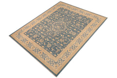 handmade Traditional Kafkaz Gray Tan Hand Knotted RECTANGLE 100% WOOL area rug 8x10