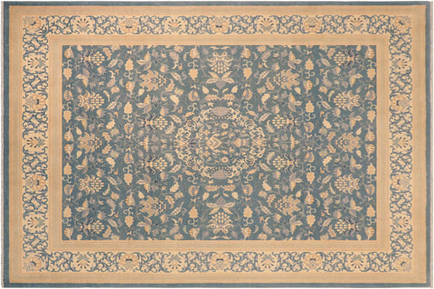 handmade Traditional Kafkaz Gray Tan Hand Knotted RECTANGLE 100% WOOL area rug 8x10