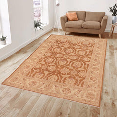 handmade Traditional Kafkaz Brown Beige Hand Knotted RECTANGLE 100% WOOL area rug 8 x 10