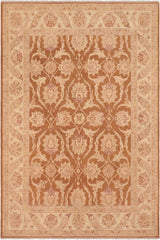 handmade Traditional Kafkaz Brown Beige Hand Knotted RECTANGLE 100% WOOL area rug 8 x 10