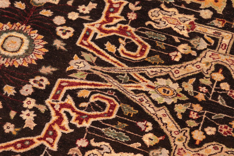 handmade Transitional Kafkaz Brown Tan Hand Knotted RECTANGLE 100% WOOL area rug 8' x 10'