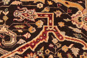 handmade Transitional Kafkaz Brown Tan Hand Knotted RECTANGLE 100% WOOL area rug 8' x 10'