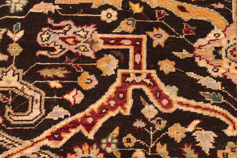 handmade Transitional Kafkaz Brown Tan Hand Knotted RECTANGLE 100% WOOL area rug 8' x 10'