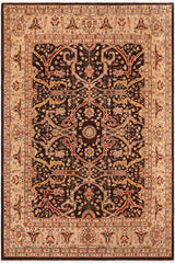 handmade Traditional Kafkaz Brown Tan Hand Knotted RECTANGLE 100% WOOL area rug 8 x 10