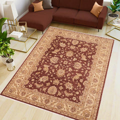 handmade Traditional Kafkaz Brown Beige Hand Knotted RECTANGLE 100% WOOL area rug 8 x 10