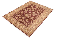 handmade Traditional Kafkaz Brown Beige Hand Knotted RECTANGLE 100% WOOL area rug 8 x 10