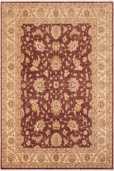 handmade Traditional Kafkaz Brown Beige Hand Knotted RECTANGLE 100% WOOL area rug 8 x 10