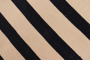 handmade Modern Kilim Beige Black Hand-Woven RECTANGLE 100% WOOL area rug 5x6