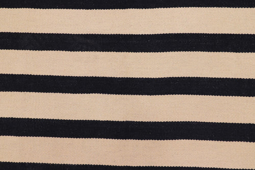 handmade Modern Kilim Beige Black Hand-Woven RECTANGLE 100% WOOL area rug 5x6