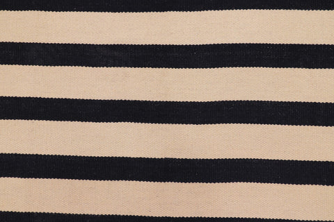 handmade Modern Kilim Beige Black Hand-Woven RECTANGLE 100% WOOL area rug 5x6