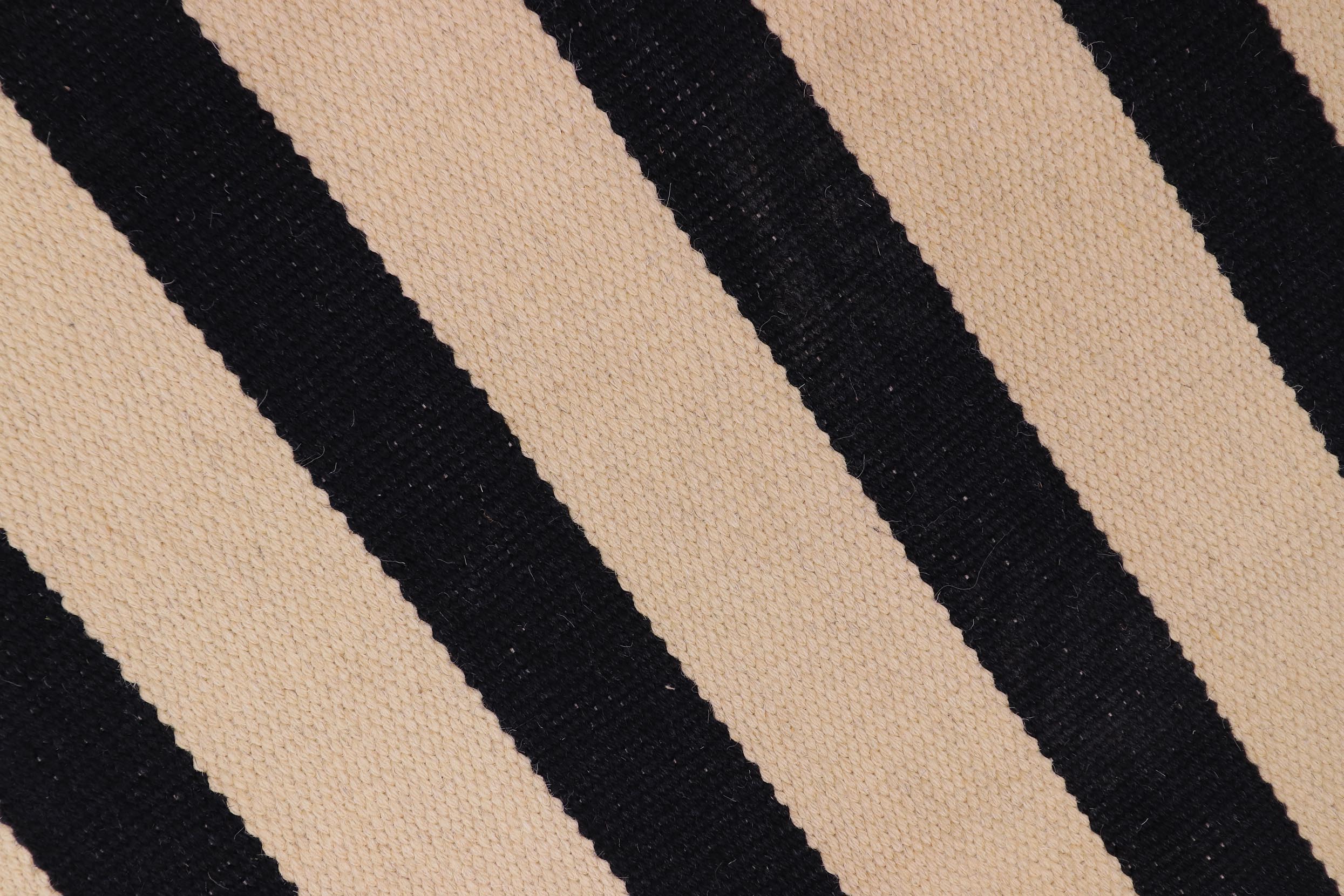 handmade Modern Kilim Beige Black Hand-Woven RECTANGLE 100% WOOL area rug 5x6
