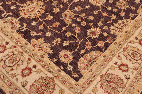 handmade Traditional Kafkaz Purple Beige Hand Knotted RECTANGLE 100% WOOL area rug 8x11