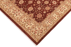 handmade Traditional Kafkaz Brown Beige Hand Knotted RECTANGLE 100% WOOL area rug 8 x 10