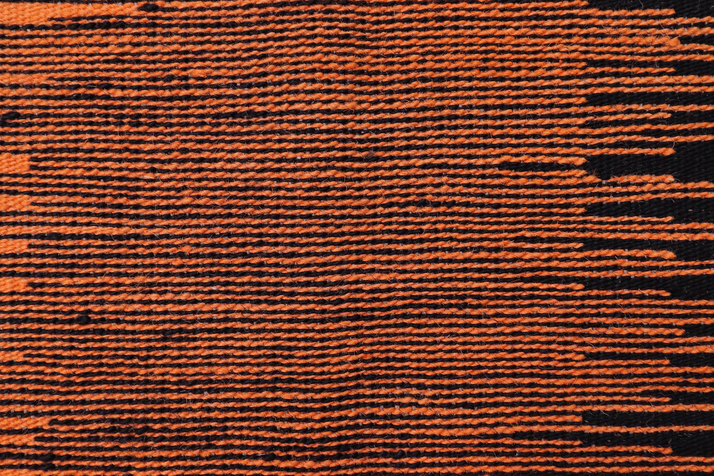 handmade Modern Kilim Rust Beige Hand-Woven RECTANGLE 100% WOOL area rug 5 x 8