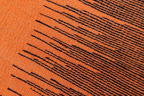 handmade Modern Kilim Rust Beige Hand-Woven RECTANGLE 100% WOOL area rug 5 x 8