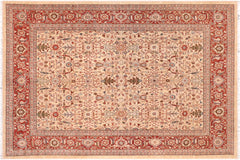 handmade Traditional Kafkaz Tan Rust Hand Knotted RECTANGLE 100% WOOL area rug 8x10