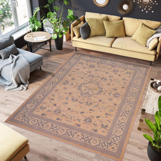 handmade Traditional Kafkaz Tan Beige Hand Knotted RECTANGLE 100% WOOL area rug 8x10