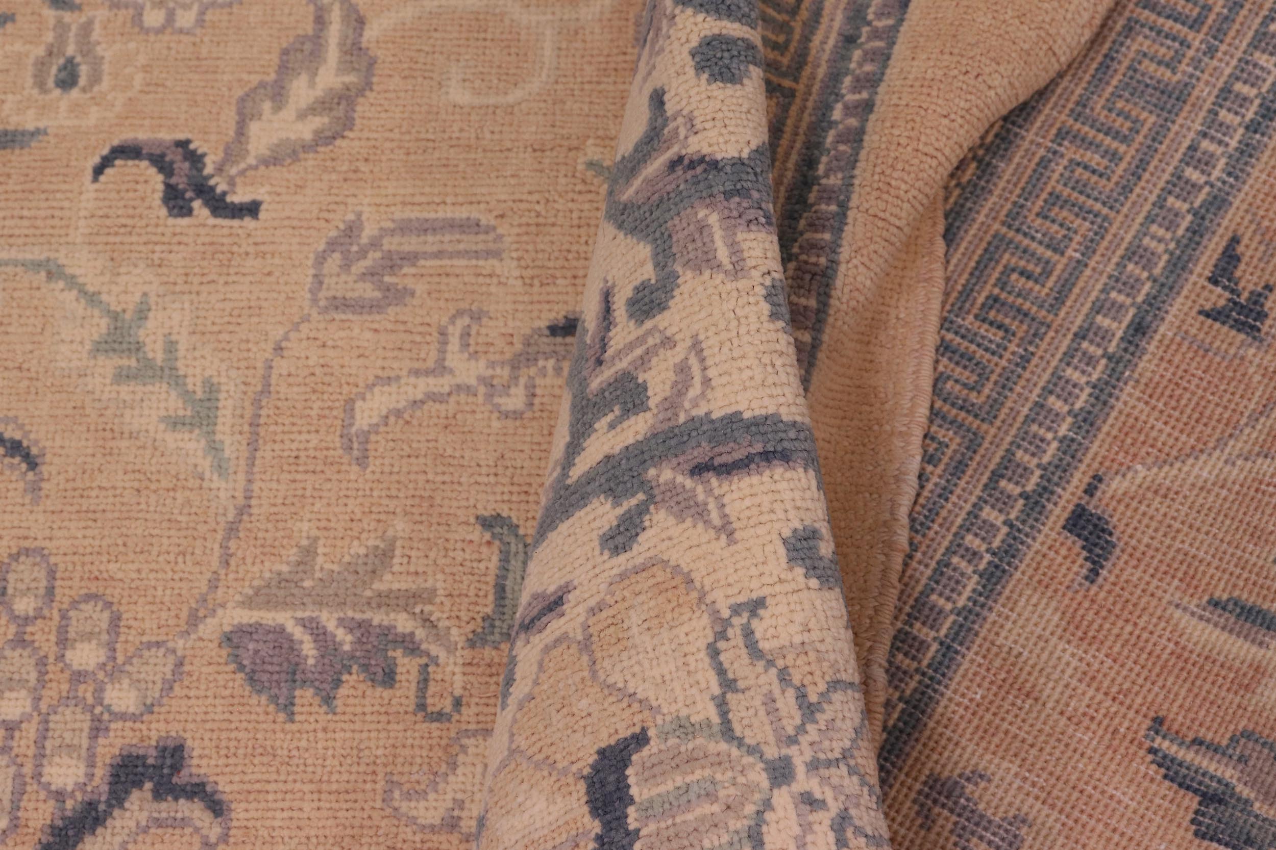 handmade Traditional Kafkaz Tan Beige Hand Knotted RECTANGLE 100% WOOL area rug 8x10