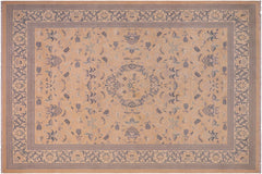 handmade Traditional Kafkaz Tan Beige Hand Knotted RECTANGLE 100% WOOL area rug 8x10