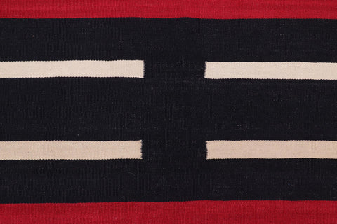 handmade Modern Kilim Red Beige Hand-Woven RECTANGLE 100% WOOL area rug 7 x 10