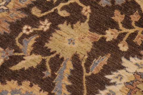 handmade Transitional Kafkaz Brown Beige Hand Knotted RECTANGLE 100% WOOL area rug 8' x 10'
