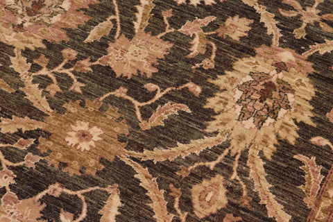 handmade Transitional Kafkaz Charcoal Beige Hand Knotted RECTANGLE 100% WOOL area rug 8' x 10'