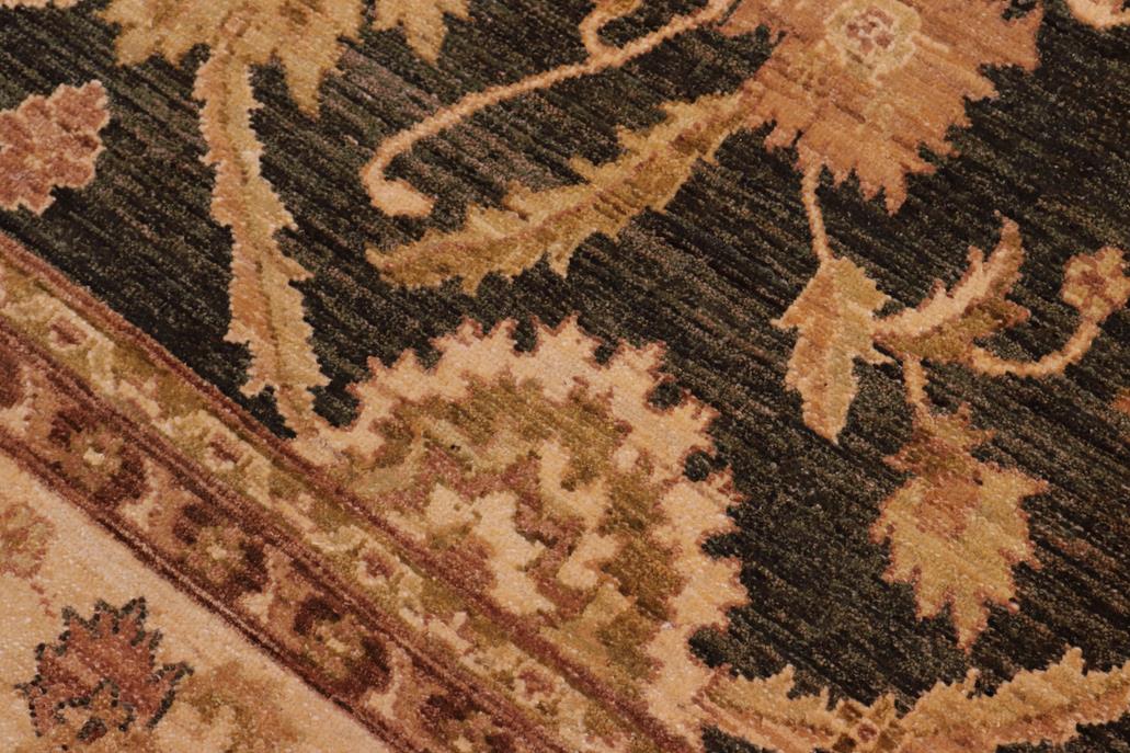 handmade Transitional Kafkaz Charcoal Beige Hand Knotted RECTANGLE 100% WOOL area rug 8 x 10