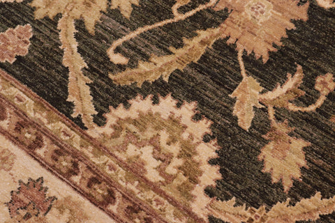 handmade Transitional Kafkaz Charcoal Beige Hand Knotted RECTANGLE 100% WOOL area rug 8' x 10'