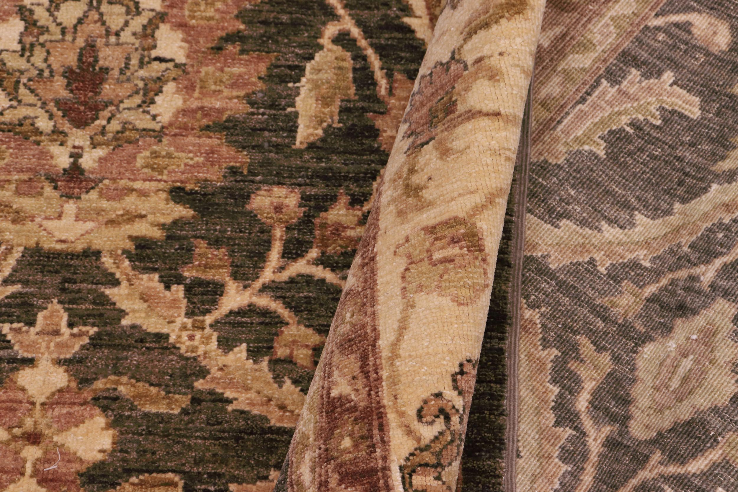 handmade Transitional Kafkaz Charcoal Beige Hand Knotted RECTANGLE 100% WOOL area rug 8' x 10'