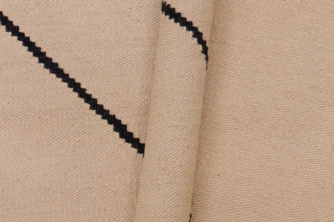 handmade Modern Kilim Beige Black Hand-Woven RECTANGLE 100% WOOL area rug 8x11
