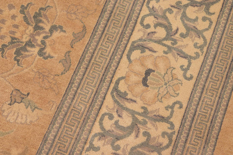 handmade Traditional Kafkaz Orange Beige Hand Knotted RECTANGLE 100% WOOL area rug 8x10