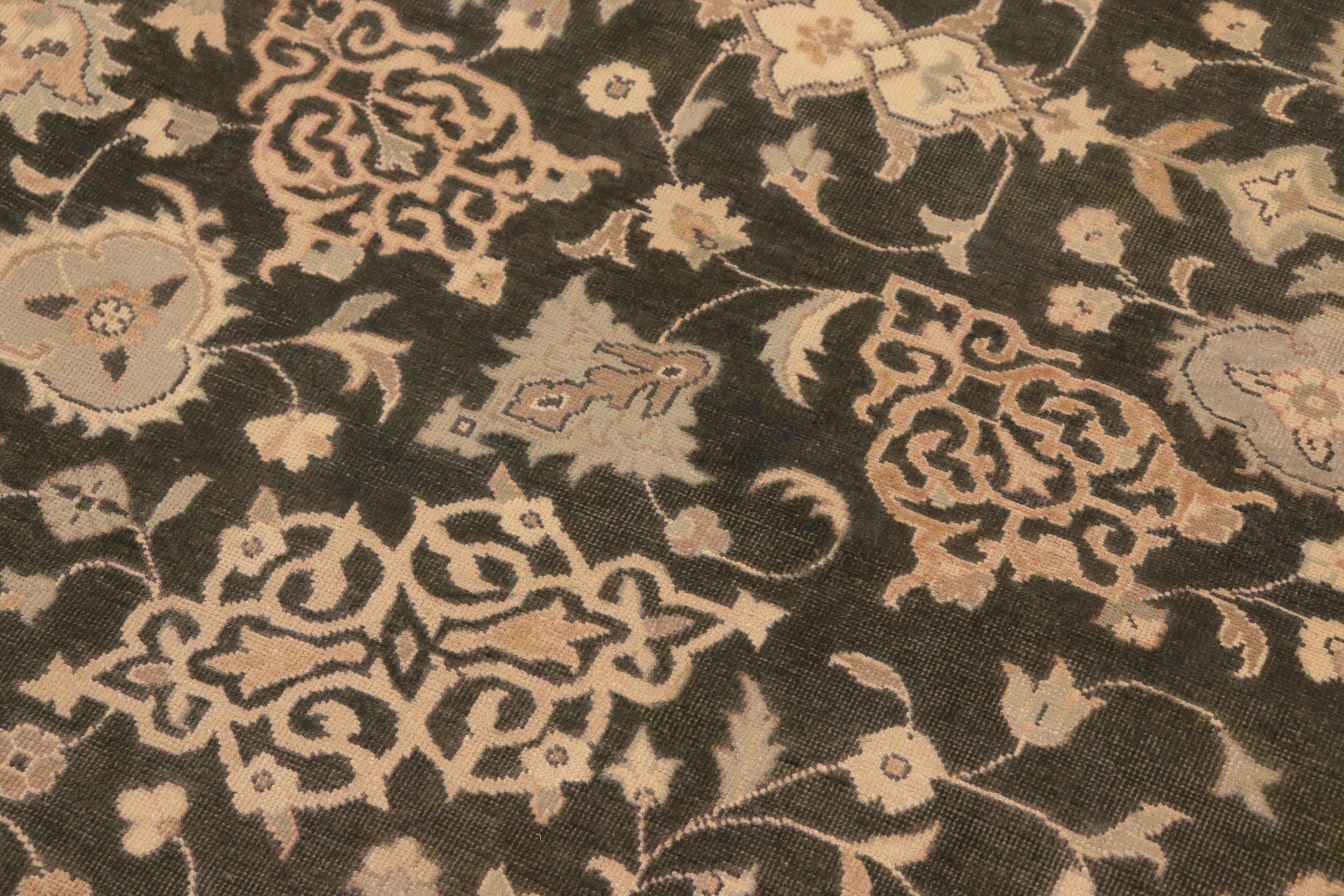 handmade Traditional Kafkaz Green Ivory Hand Knotted RECTANGLE 100% WOOL area rug 8x10