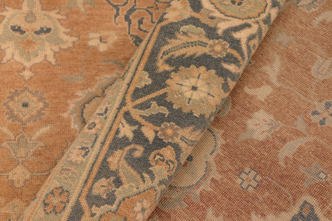 handmade Traditional Kafkaz Lt. Brown Green Hand Knotted RECTANGLE 100% WOOL area rug 8x10