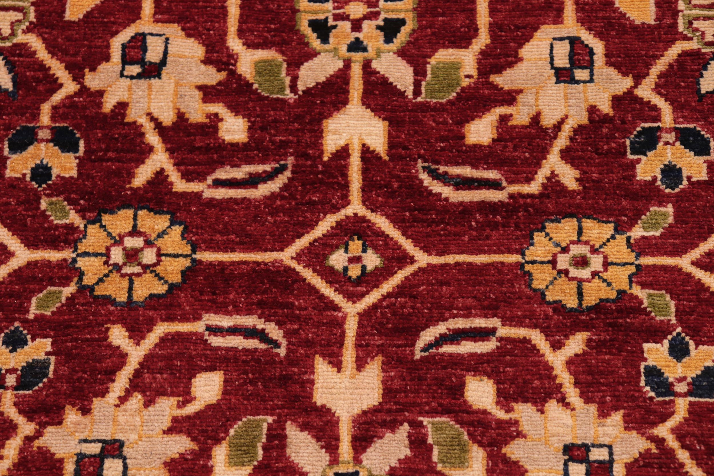 handmade Transitional Kafkaz Red Blue Hand Knotted RECTANGLE 100% WOOL area rug 8' x 10'
