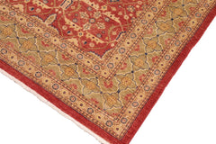handmade Transitional Kafkaz Red Lt. Green Hand Knotted RECTANGLE 100% WOOL area rug 8 x 10