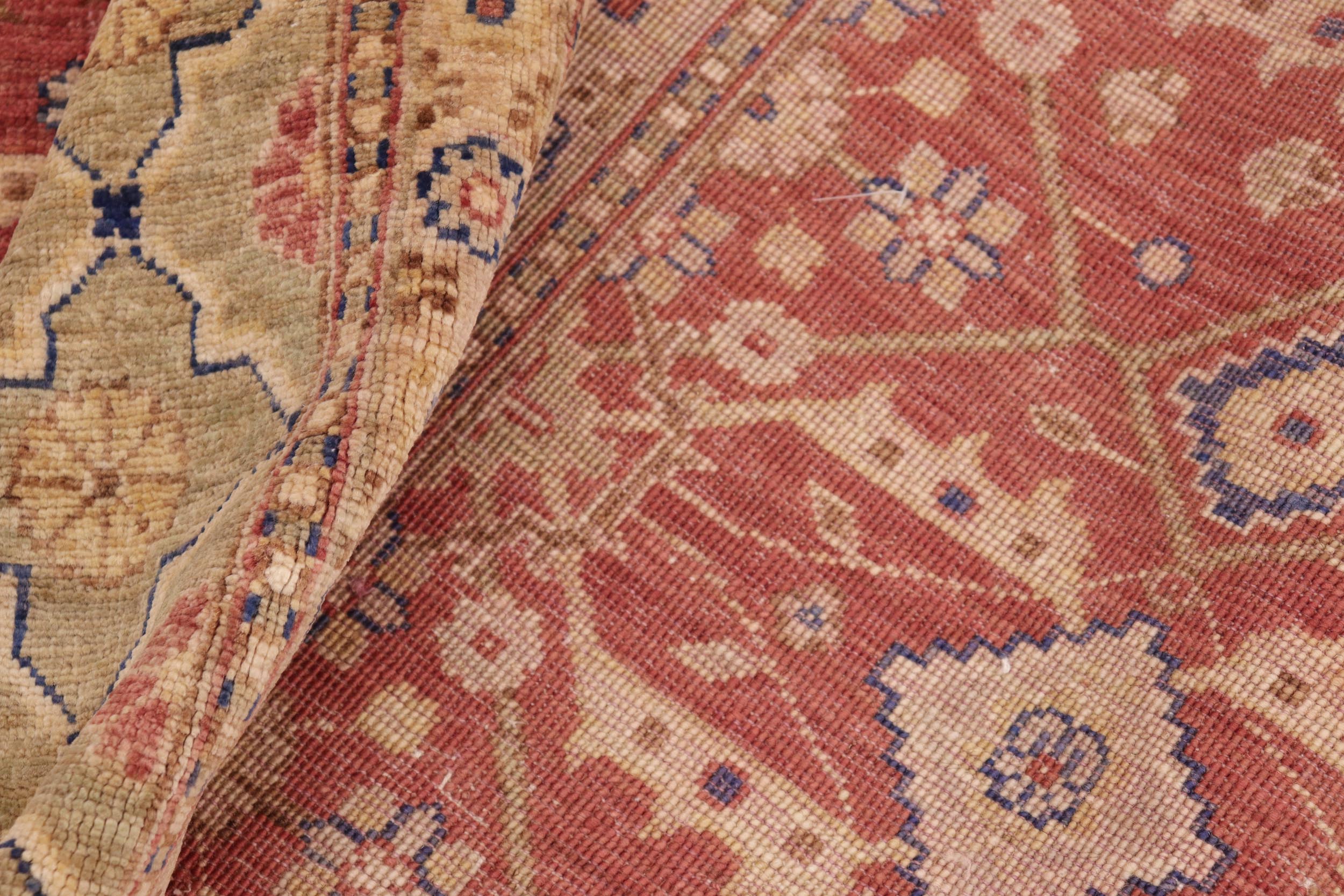 handmade Transitional Kafkaz Red Lt. Green Hand Knotted RECTANGLE 100% WOOL area rug 8' x 10'