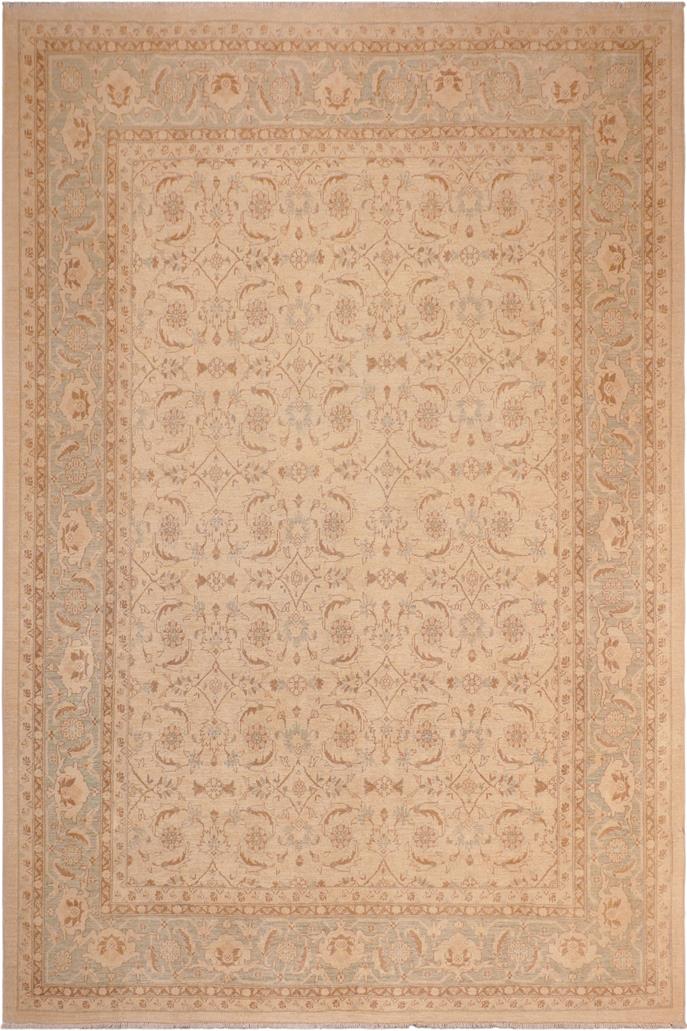 handmade Transitional Kafkaz Beige Green Hand Knotted RECTANGLE 100% WOOL area rug 8 x 10