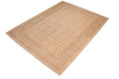 handmade Transitional Kafkaz Beige Green Hand Knotted RECTANGLE 100% WOOL area rug 8 x 10
